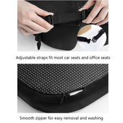 QFC060 V-shaped Car Memory Foam Non-slip Seat Cushion(Black)
