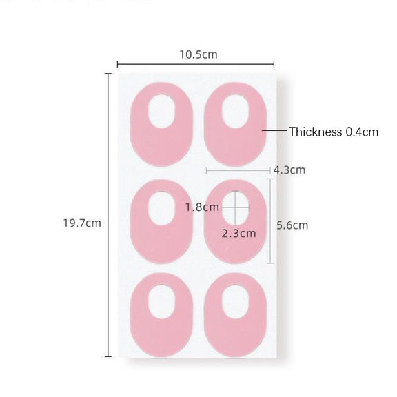 Latex Anti-Wear Callus Protection Sticker(Pink Elliptical)