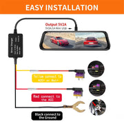 108 GPS Locator 12V/24V To 5V Low Voltage Protection Power Cable
