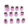 0-98 12 in 1 Kitchen Stainless Steel Flower Cutter(Purple) - Cutter & Peeler by PMC TechLife | Online Shopping South Africa | PMC TechLife | Buy Now Pay Later Mobicred