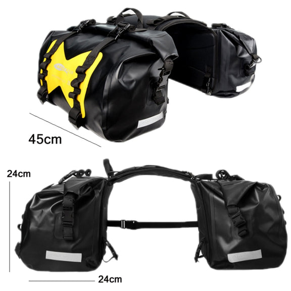 AFISHTOUR FM2021 Large Capacity Water-resistant Motorcycle Rear Seat Bag, Color: Red