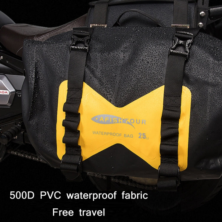 AFISHTOUR FM2021 Large Capacity Water-resistant Motorcycle Rear Seat Bag, Color: Red