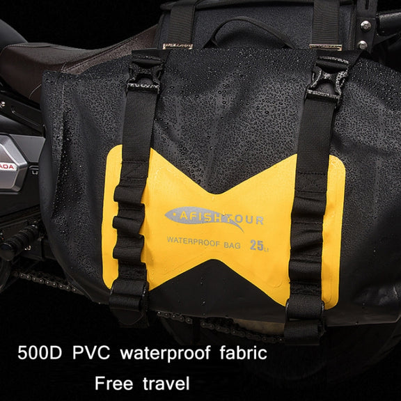 AFISHTOUR FM2021 Large Capacity Water-resistant Motorcycle Rear Seat Bag, Color: Red
