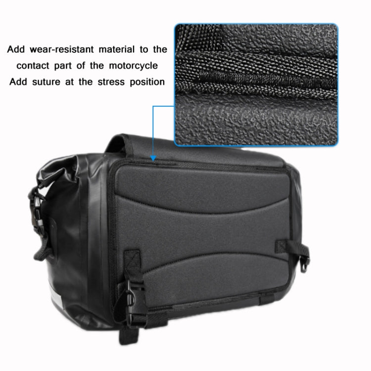 AFISHTOUR FM2021 Large Capacity Water-resistant Motorcycle Rear Seat Bag, Color: Black