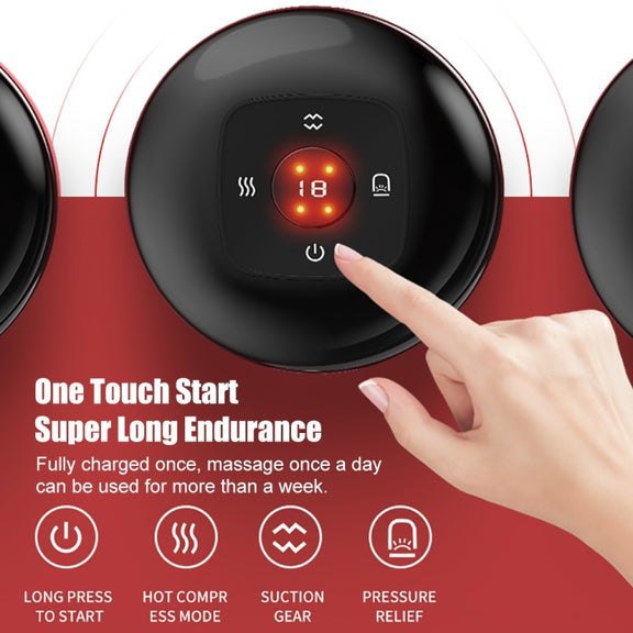 12-speed Charging Electric Cupping Massage Device(Red Wine)