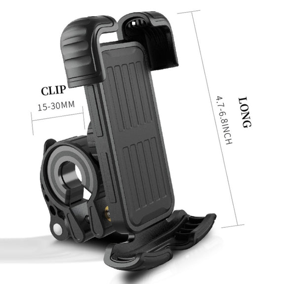YYS-443-1 Bicycle Push Type Mobile Phone Navigation Bracket(Black)