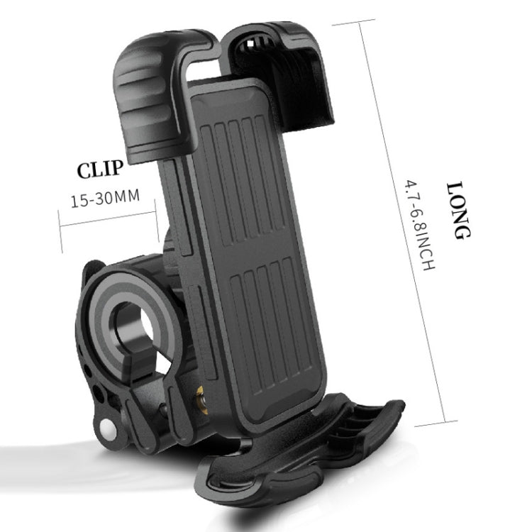 YYS-443-1 Bicycle Push Type Mobile Phone Navigation Bracket(Black)