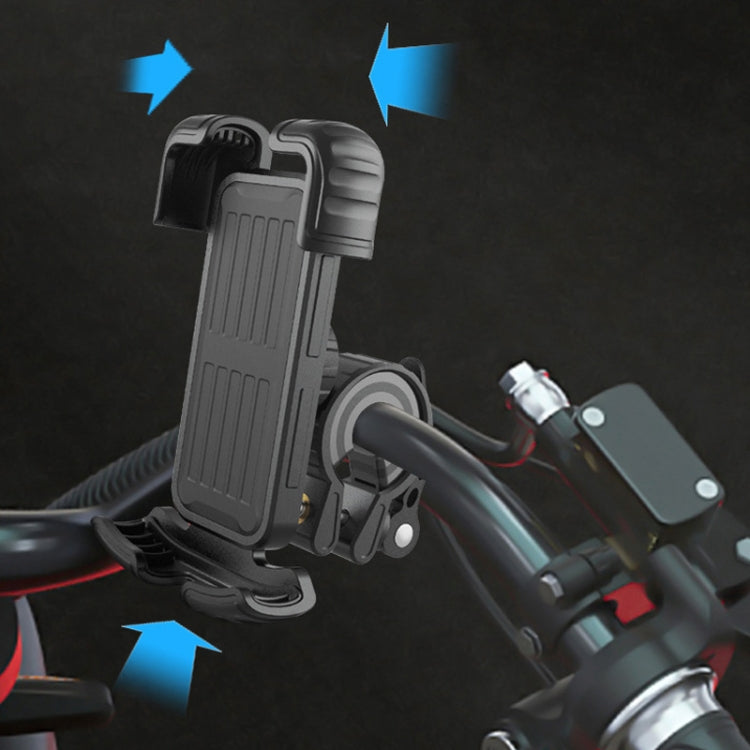 YYS-443-1 Bicycle Push Type Mobile Phone Navigation Bracket(Black)