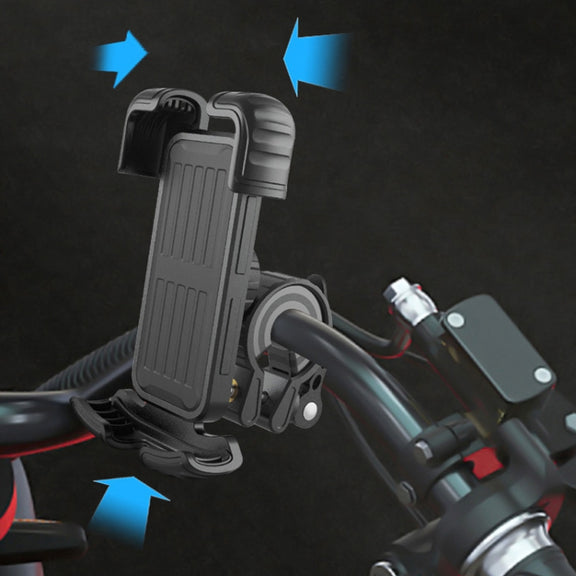 YYS-443-1 Bicycle Push Type Mobile Phone Navigation Bracket(Black)