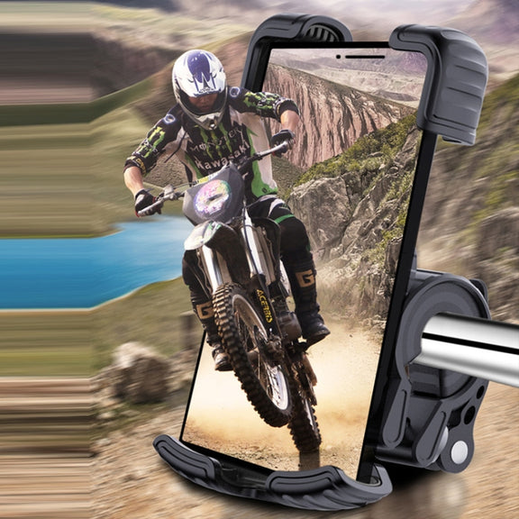 YYS-443-1 Bicycle Push Type Mobile Phone Navigation Bracket(Black)