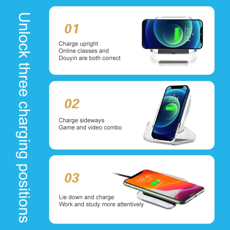 A9191 10W 3 in 1 Multifunctional Vertical Wireless Charger(Black)