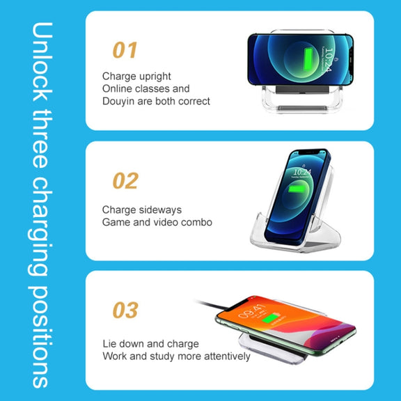 A9191 10W 3 in 1 Multifunctional Vertical Wireless Charger(Black)