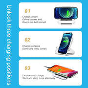 A9191 10W 3 in 1 Multifunctional Vertical Wireless Charger(Blue)