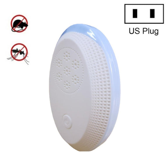 Ultrasonic Mosquito Rat Repellent Night Light, Specification: US Plug(Gemstone Blue)