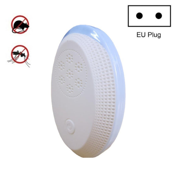 Ultrasonic Mosquito Rat Repellent Night Light, Specification: EU Plug(Gemstone Blue)