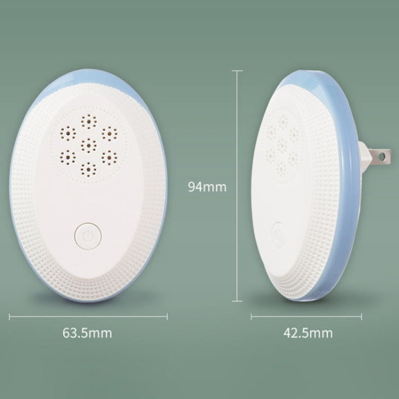 Ultrasonic Mosquito Rat Repellent Night Light, Specification: EU Plug(Pearl White)