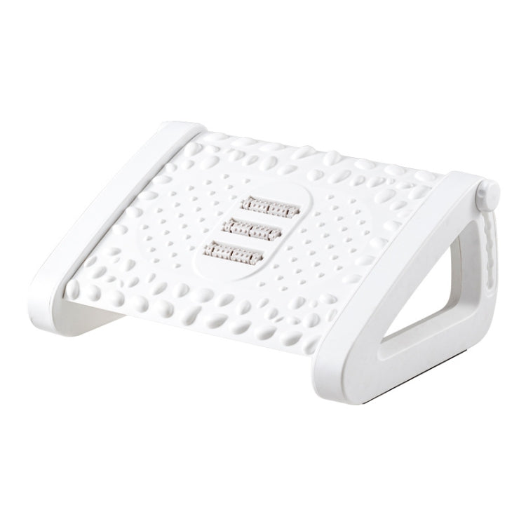 Office Computer Set Up Foot Stool Foot Massage Pedal(White)