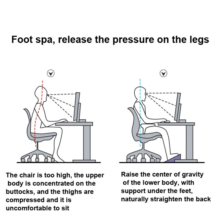 Office Computer Set Up Foot Stool Foot Massage Pedal(Pink)