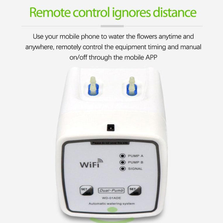 WD-01ADE WIFI Gardening Drip Irrigation Controller, Specification: Double Pump 20 Pots(US Plug)