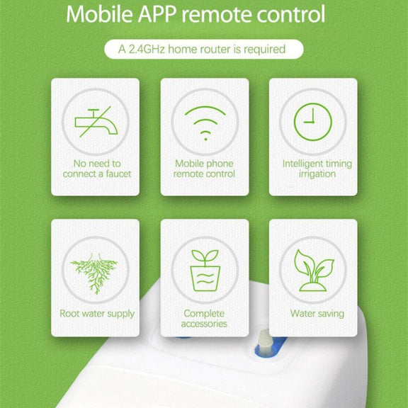 WD-01ADE WIFI Gardening Drip Irrigation Controller, Specification: Double Pump 20 Pots(US Plug)