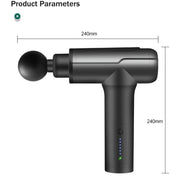 BG-128 6-speed Mini Convenient Massage Gun With 6 Massage Heads,CN Plug(Gray)
