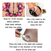 Pedicure Knife For Dead Skin Calluses Tool Set, Specification: Colorful Wooden Iron Box