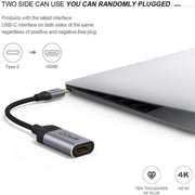 QGeem QG-UA01 USB Type-C To HDMI Adapter(Grey)
