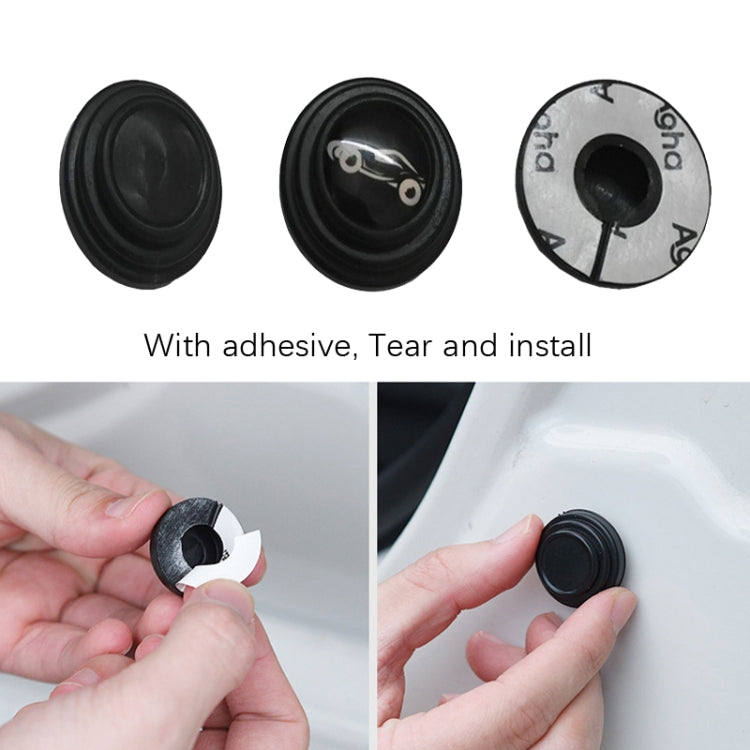 Car Door Anti-Collision Shock Pad, Color: Black With Sports Car Logo