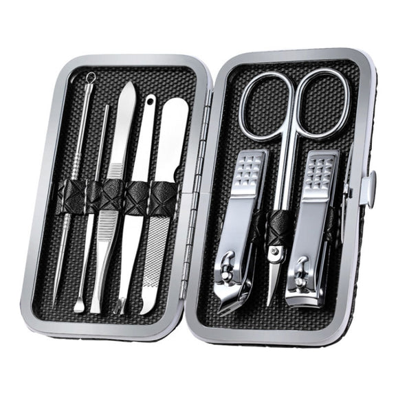 Stainless Steel Nail Trimming Grooming Set(Black)