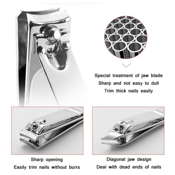 Stainless Steel Nail Trimming Grooming Set(Black)