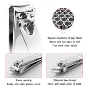 Stainless Steel Nail Trimming Grooming Set(Dark Brown)