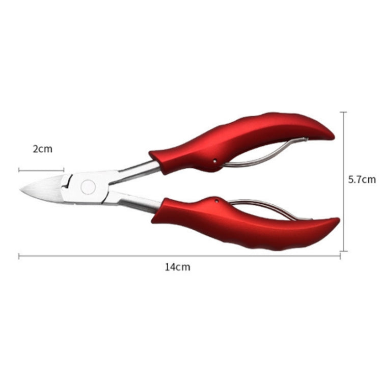 Stainless Steel Nail Clippers Olecranon Dead Skin Pliers Set(Blue ABS Handle)