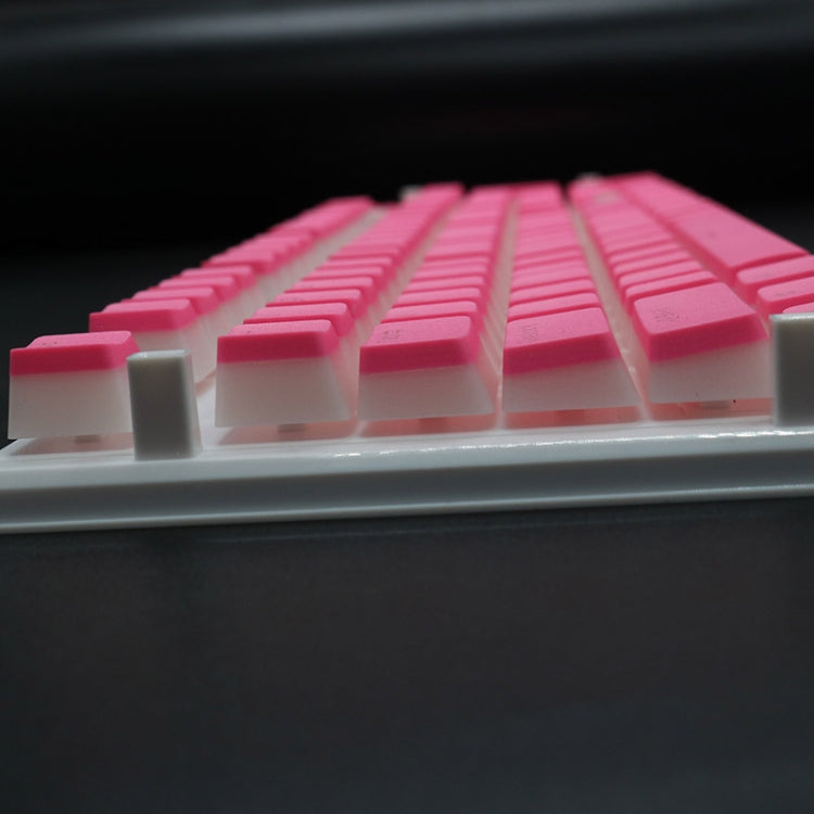 Pudding Double-layer Two-color 108-key Mechanical Translucent Keycap(White)