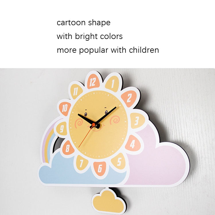 Cartoon Shake Wall Clock Children Room Decoration Wall Clock (UFO)