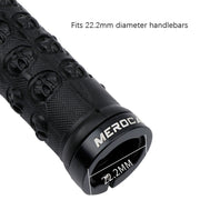 MEROCA Mountain Bike Anti-slip Shock Absorber Riding Grip Cover, Style: Bilateral Lock Thread ME15 Black