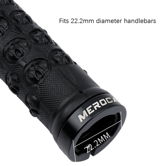 MEROCA Mountain Bike Anti-slip Shock Absorber Riding Grip Cover, Style: Bilateral Lock Thread ME15 Black