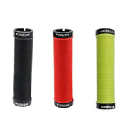 MEROCA Mountain Bike Anti-slip Shock Absorber Riding Grip Cover, Style: Bilateral Lock Thread ME15 Red