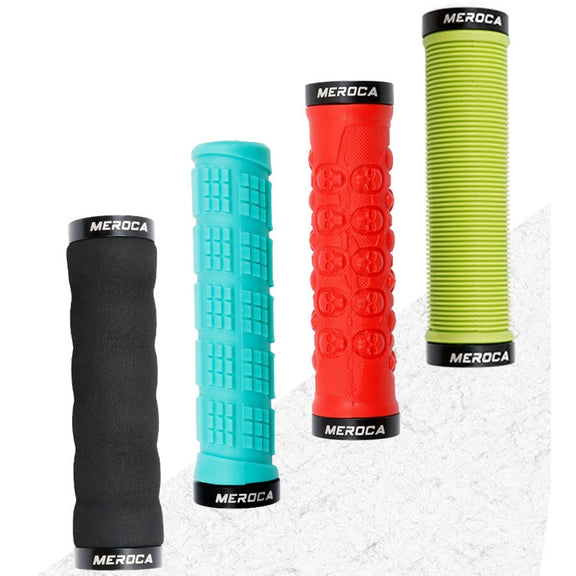 MEROCA Mountain Bike Anti-slip Shock Absorber Riding Grip Cover, Style: Bilateral Lock Thread ME15 Red