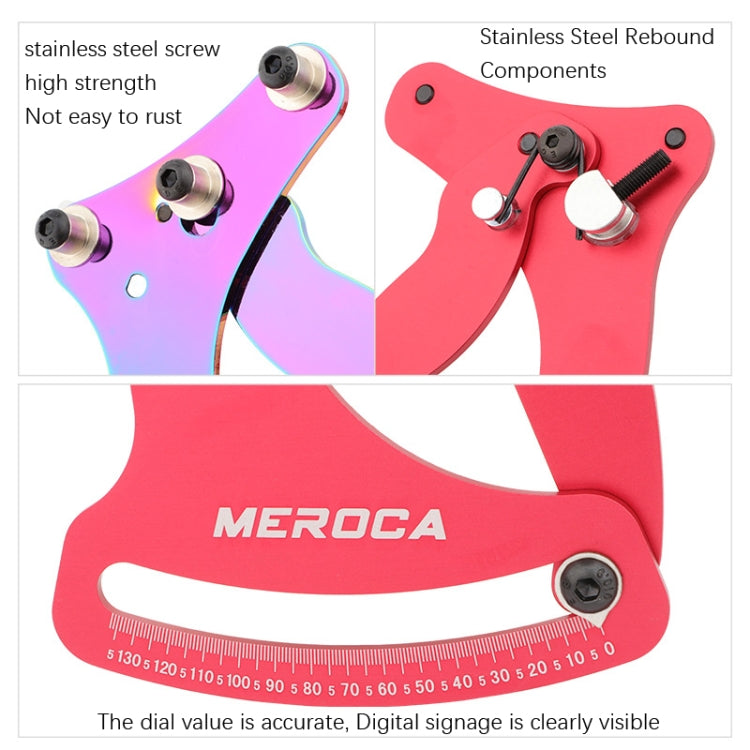 MEROCA Bicycle Ring Calibration Tool Spoke Tension Tube Wheel Set Steel Wire, Color: Red+Wrench