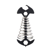 5 PCS Multifunctional Outdoor Camping Fishbone Nail Spring Hook Wind Rope Buckle(Black)