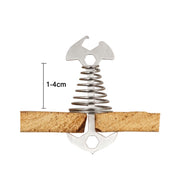 5 PCS Multifunctional Outdoor Camping Fishbone Nail Spring Hook Wind Rope Buckle(Stainless Steel)
