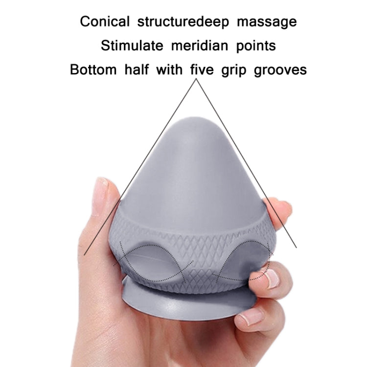 Suction Cup Type Silicone Muscle Membrane Muscle Massage Ball(Grey)