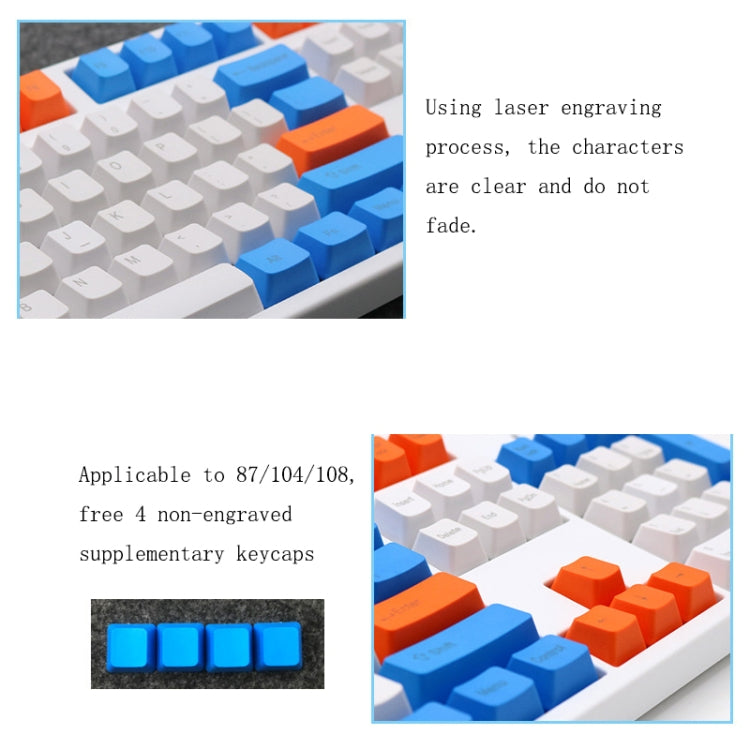 Mechanical Keyboard 108 Key PBT Keycap(Side Letter)