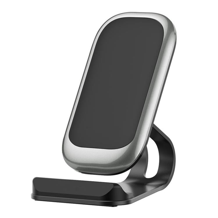 Z01 15W Multifunctional Desktop Wireless Charger with Stand Function, Spec: MCU (Silver)