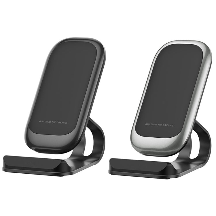 Z01 15W Multifunctional Desktop Wireless Charger with Stand Function, Spec: MCU (Silver)
