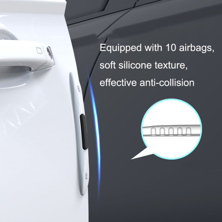 4 PCS Car Door Anti-Static Silicone Airbag Anti-Collision Strip, Colour: Black