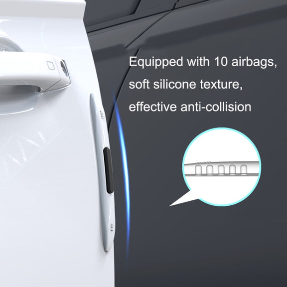 4 PCS Car Door Anti-Static Silicone Airbag Anti-Collision Strip, Colour: Transparent