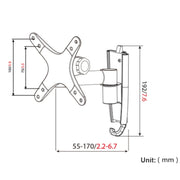 Gibbon Mounts L03  Aluminum Alloy Quick Release Computer Monitor Wall Mount Bracket (Silver Gray)