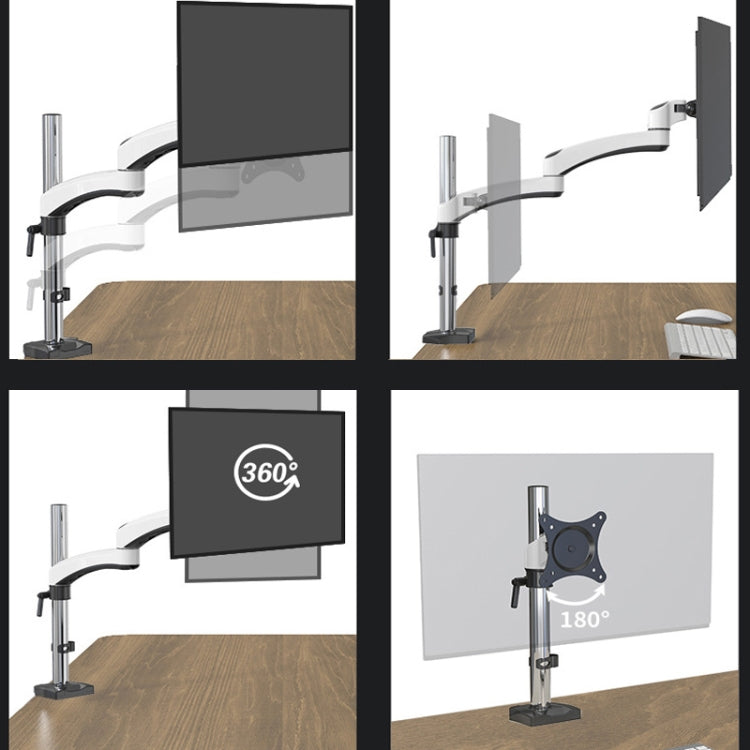 Gibbon Mounts FE112 Aluminum Alloy Lifting and Rotating LCD Computer Monitor Bracket(Perforation)