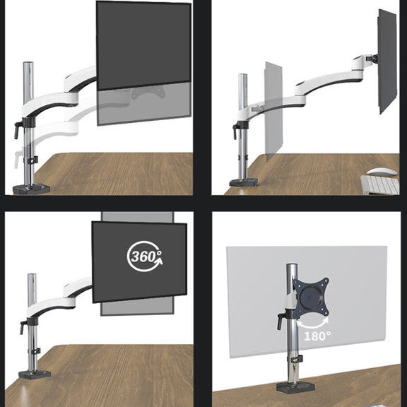 Gibbon Mounts FE112 Aluminum Alloy Lifting and Rotating LCD Computer Monitor Bracket(Perforation)